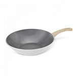 Karaca X Refika Birgül Swiss Crystal Wok Pan, 28 Cm, Creamy
