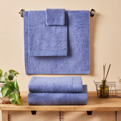 Karaca Chandler Modal Badetuch, Blau, 100x150cm