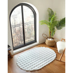 Kaşmir Halı Cosy Premium Bubble Beyaz Oval 100x150 cm