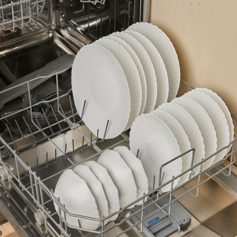 Karaca White Shell Opal Glas Tafelservice 18-teilig für 6 Personen