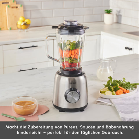 Karaca Inox 1.5 L Glass Jar Inox Smoothie Blender