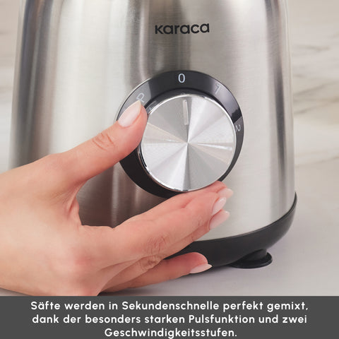 Karaca Inox 1.5 L Glass Jar Inox Smoothie Blender