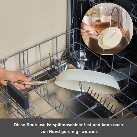Karaca Swiss Crystal Almond Cream Stainless Steel Handle Pan 22 cm
 