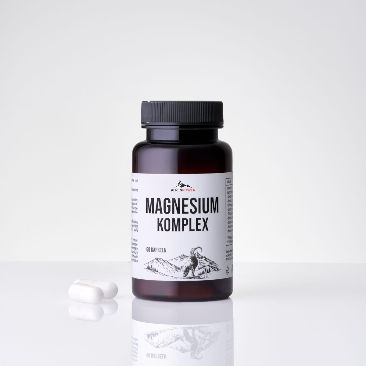 vegane Kapseln mit 7 Magnesiumformen, Vollspektrum Formel
