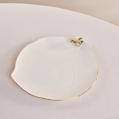 Karaca X Müge Anlı Bird-Shaped Golden Cake Plate 21 cm