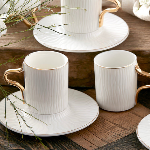 Karaca Aged Coffee Cup Set for 6 Person