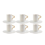 Karaca Aged Coffee Cup Set for 6 Person