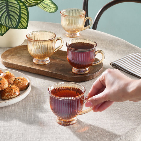 Karaca Maya 4 Kişilik Cam Çay Fincan Seti 200ML